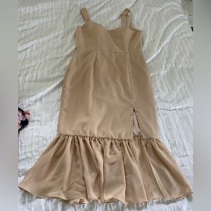 Nude bridesmaid dress